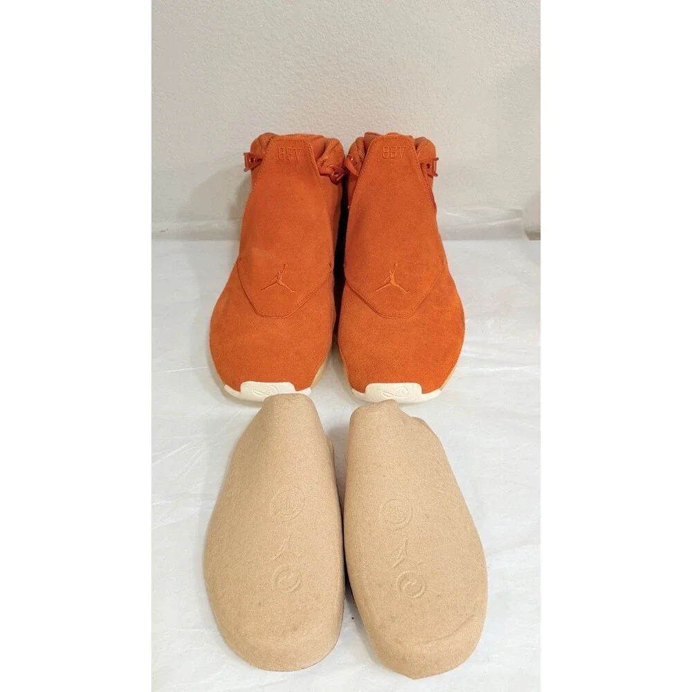 Nike Air Jordan 18 Retro Campfire Orange Suede Size 15 New Deadstock AA2494-801